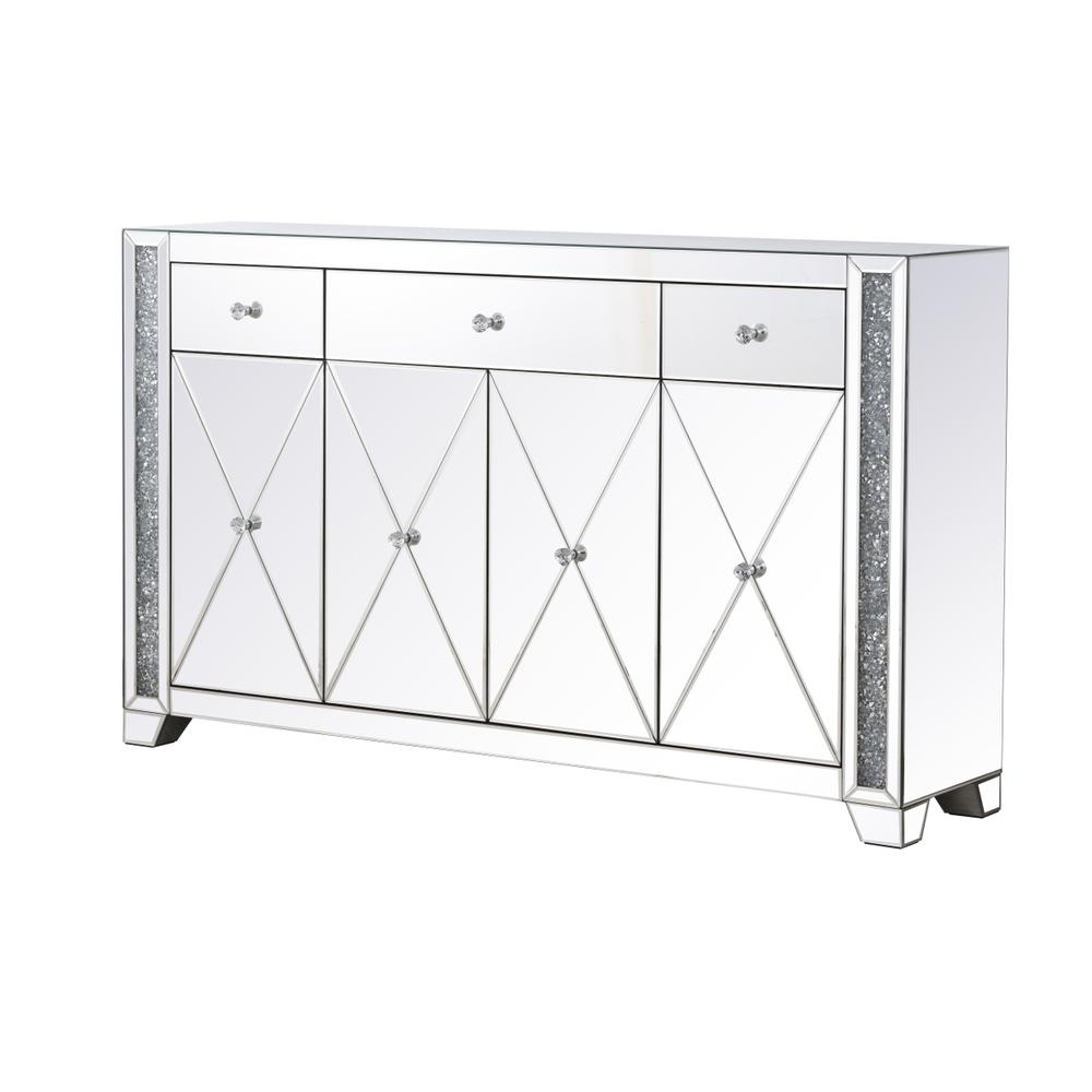 60 In Silver Crystal Mirrored Credenza. Picture 6