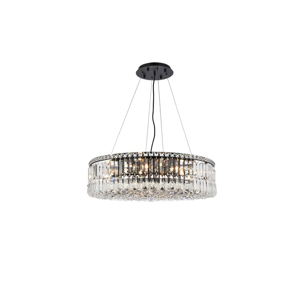 Maxime 28 Inch Black Chandelier. Picture 1