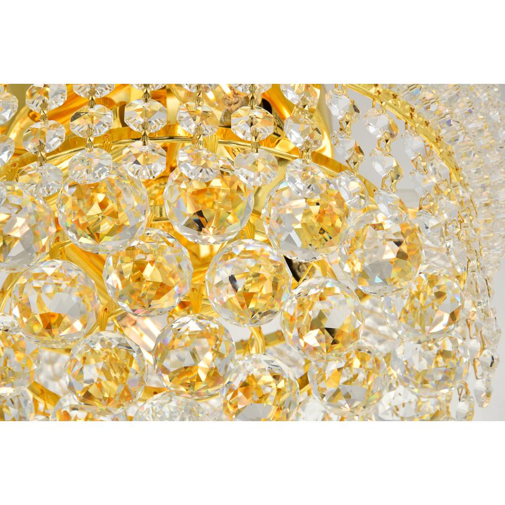 Primo 4 Light Gold Flush Mount Clear Royal Cut Crystal. Picture 4