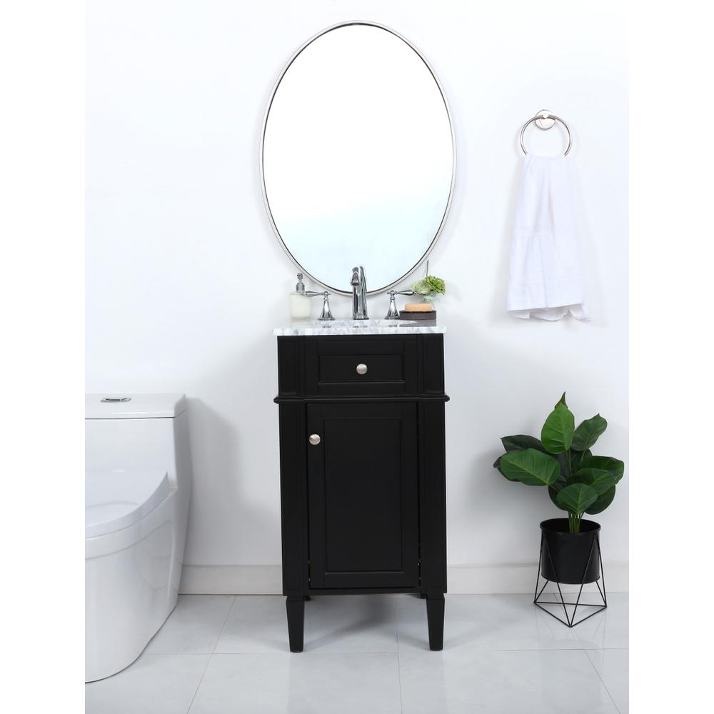 18 Inch Single Bathroom Vanity In Black. Picture 14