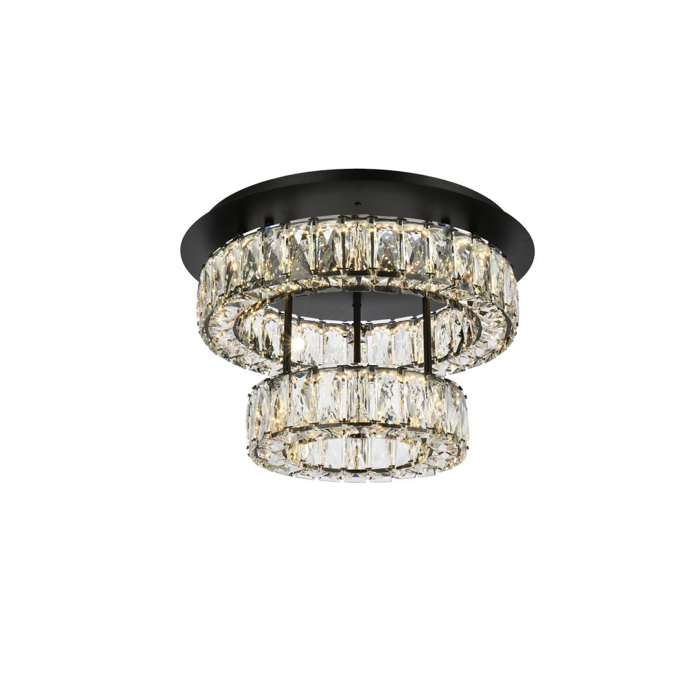 Monroe 18 Inch Led Double Flush Mount In Black. Picture 2