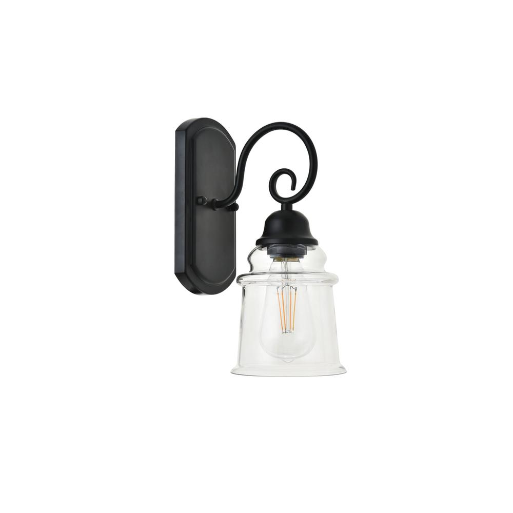 Spire 1 Light Black Wall Sconce. Picture 5