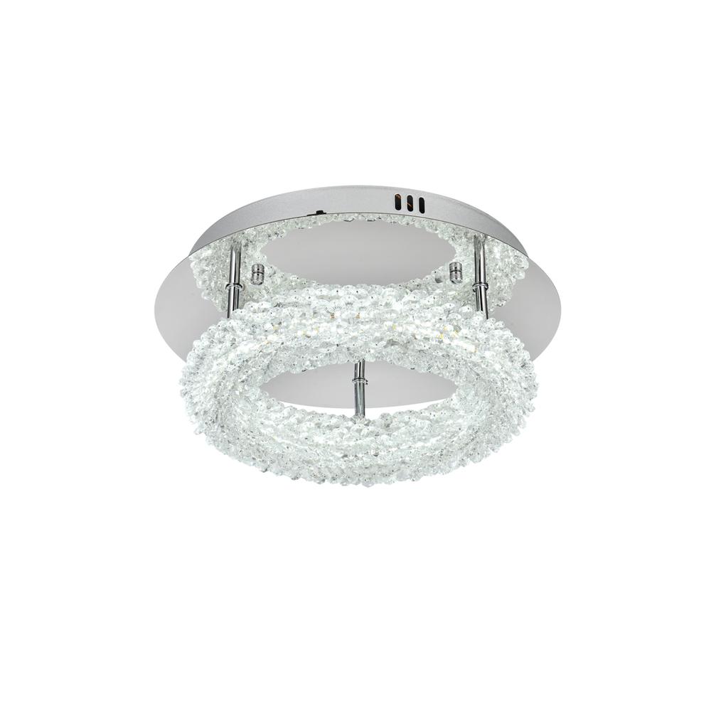 Bowen 14 Inch Adjustable Led Flush Mount In Chrome. Picture 3