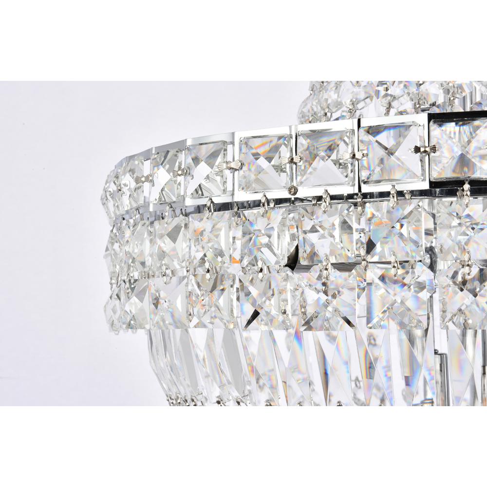 Tranquil 12 Light Chrome Pendant Clear Royal Cut Crystal. Picture 4