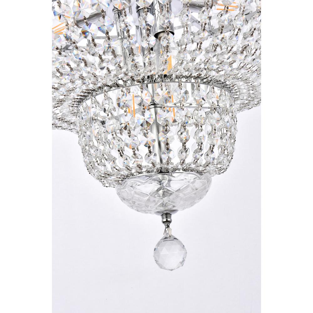 Tranquil 12 Light Chrome Pendant Clear Royal Cut Crystal. Picture 3