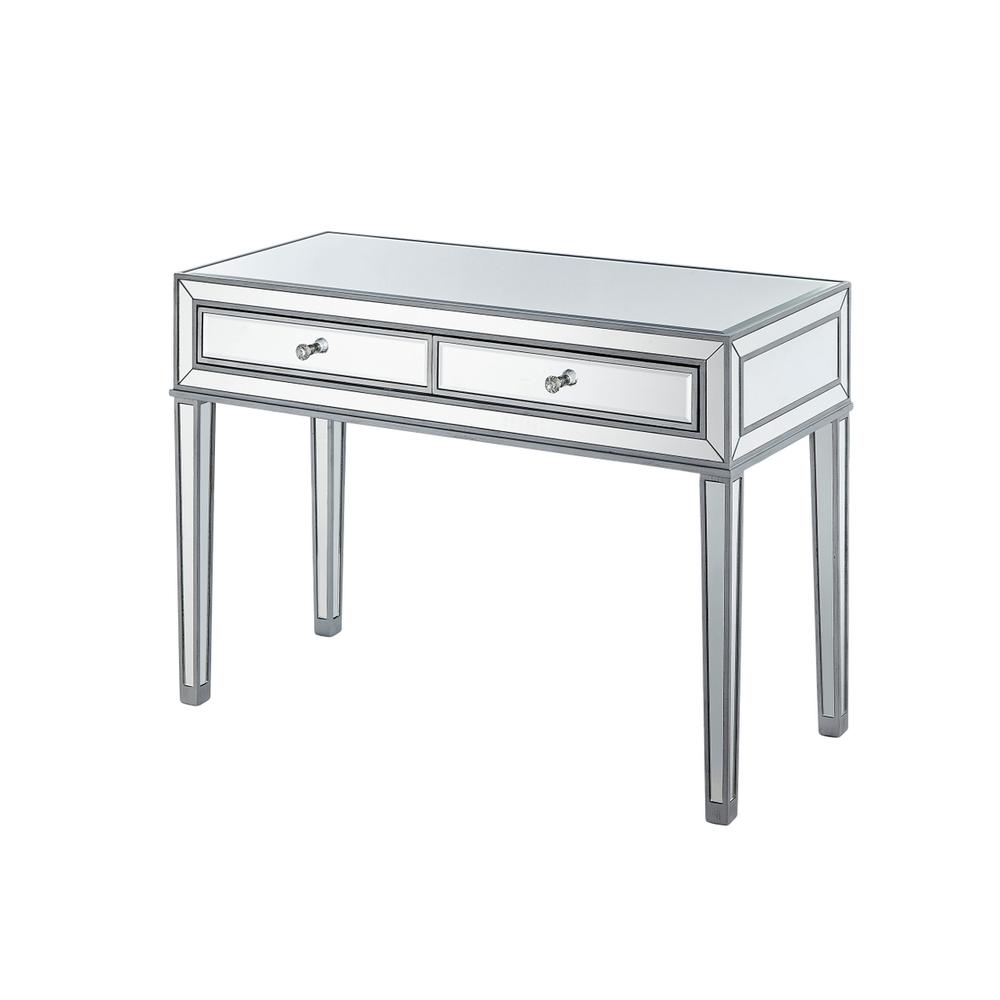 Desk 42In. W X 18In. D X 30In. H In Antique Silver Paint. Picture 12