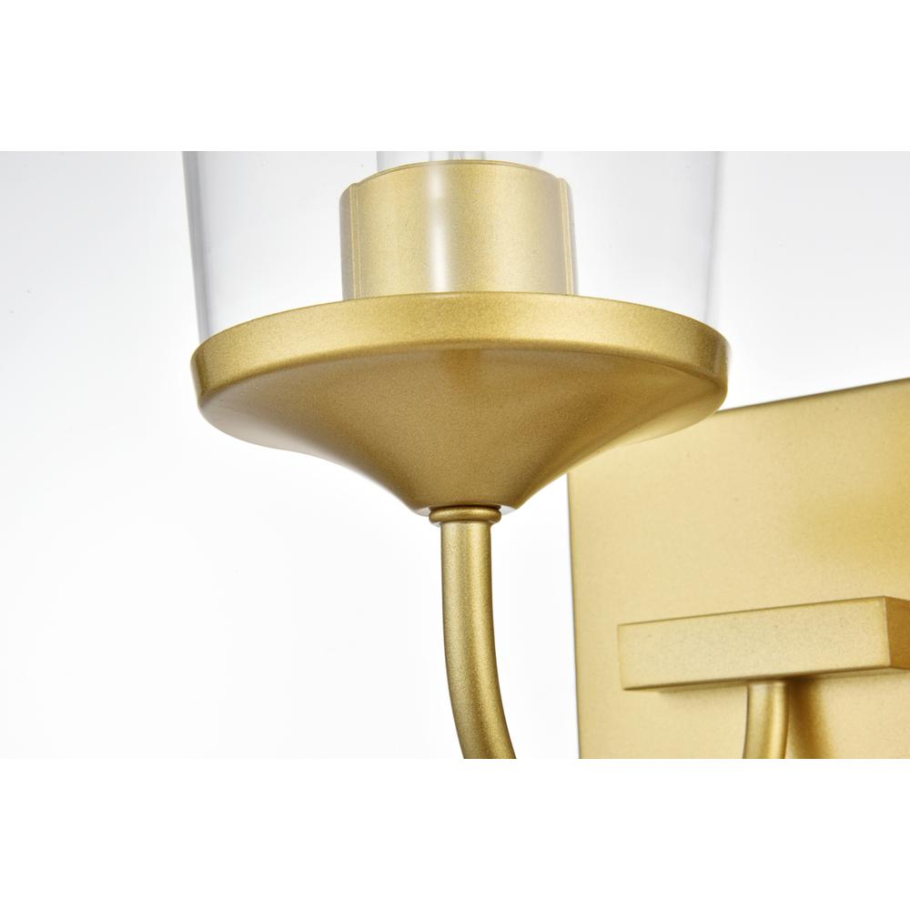 Avani 1 light Brass and Clear Bath Sconce. Picture 5