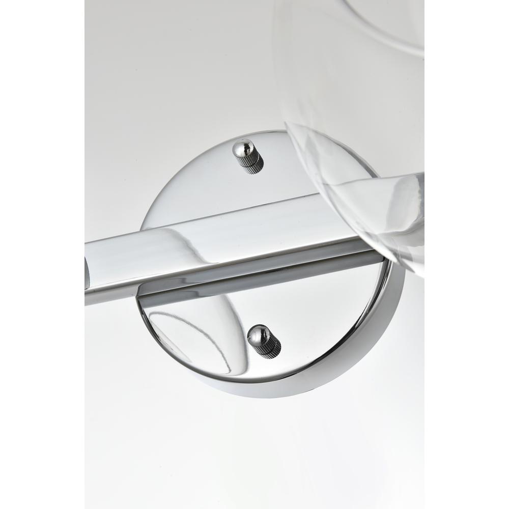 Rogelio 4 Light Chrome And Clear Bath Sconce. Picture 4