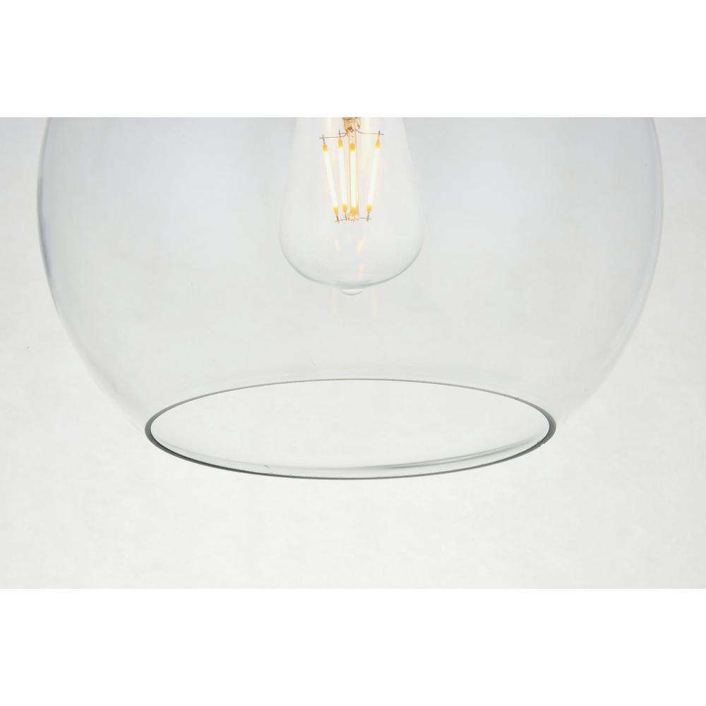 Baxter 1 Light Brass Flush Mount With Clear Glass. Picture 3