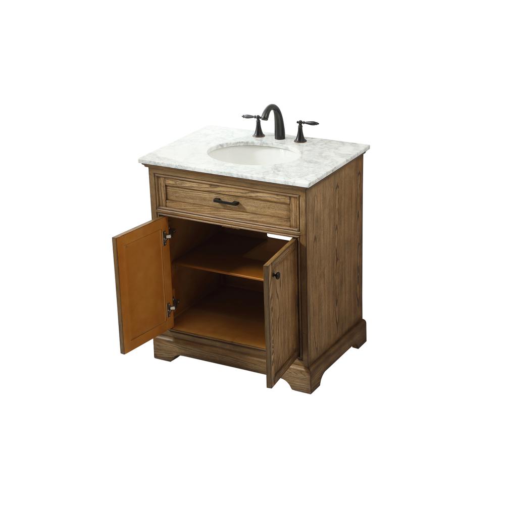 30 Inch Single Bathroom Vanity In Driftwood. Picture 9