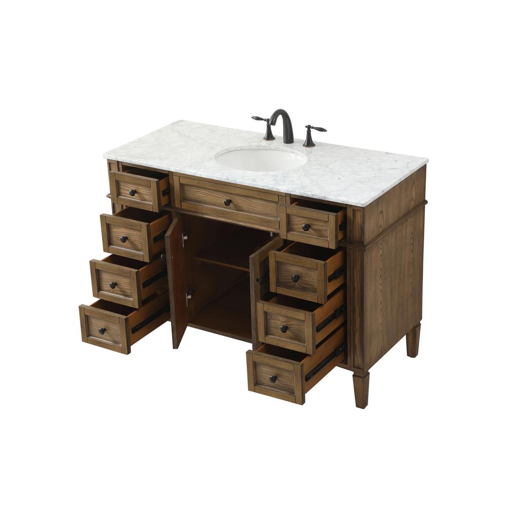 48 Inch Single Bathroom Vanity In Driftwood. Picture 9