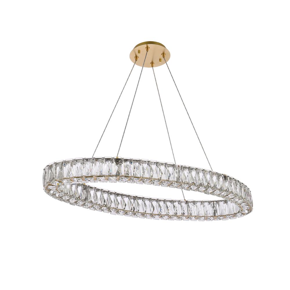 Monroe 36 Inch Led Oval Single Pendant In Gold. Picture 6