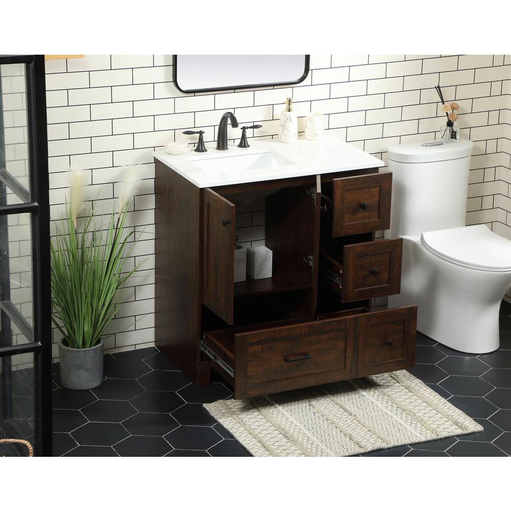 32 Inch Single Bathroom Vanity In Expresso. Picture 3