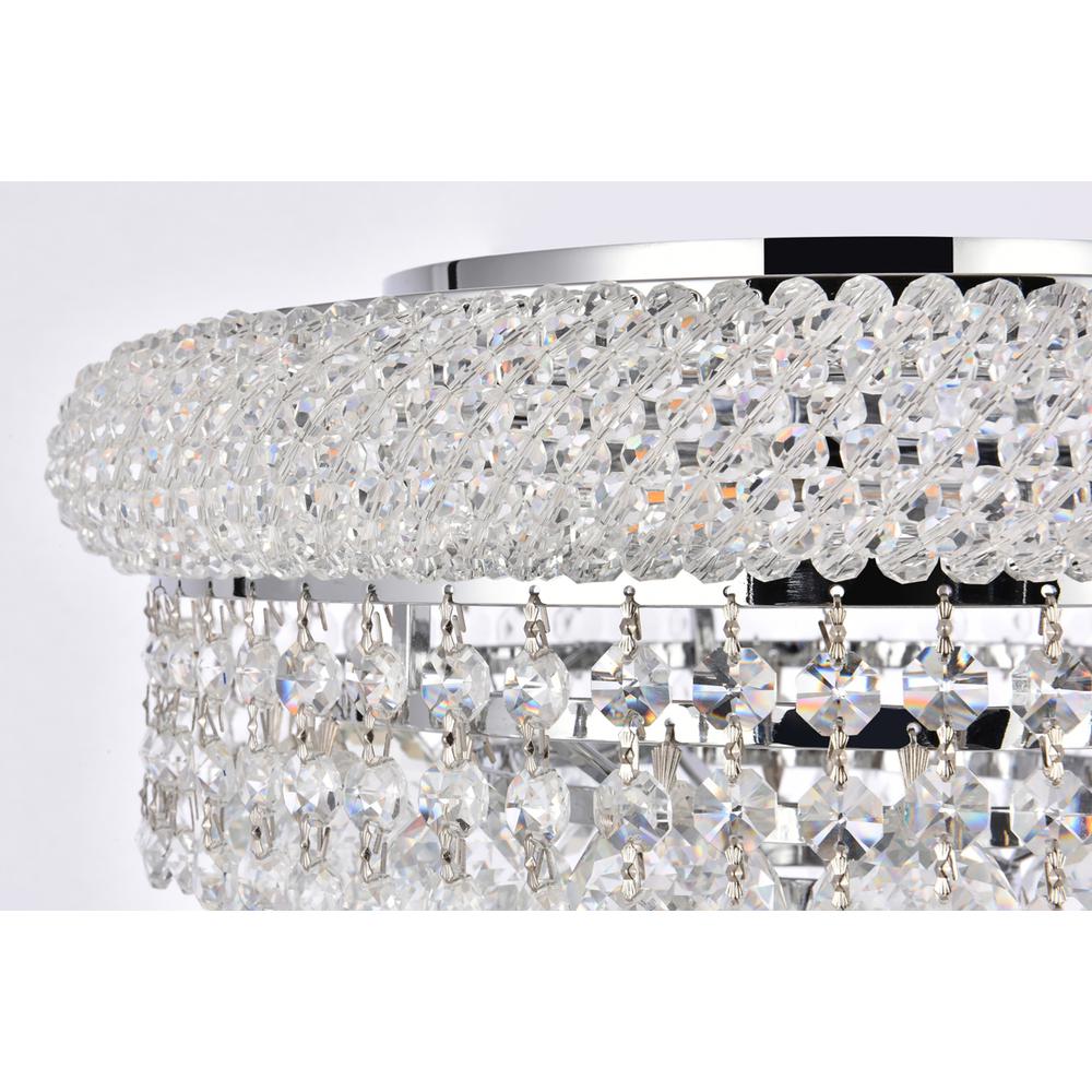 Primo 6 Light Chrome Flush Mount Clear Royal Cut Crystal. Picture 4