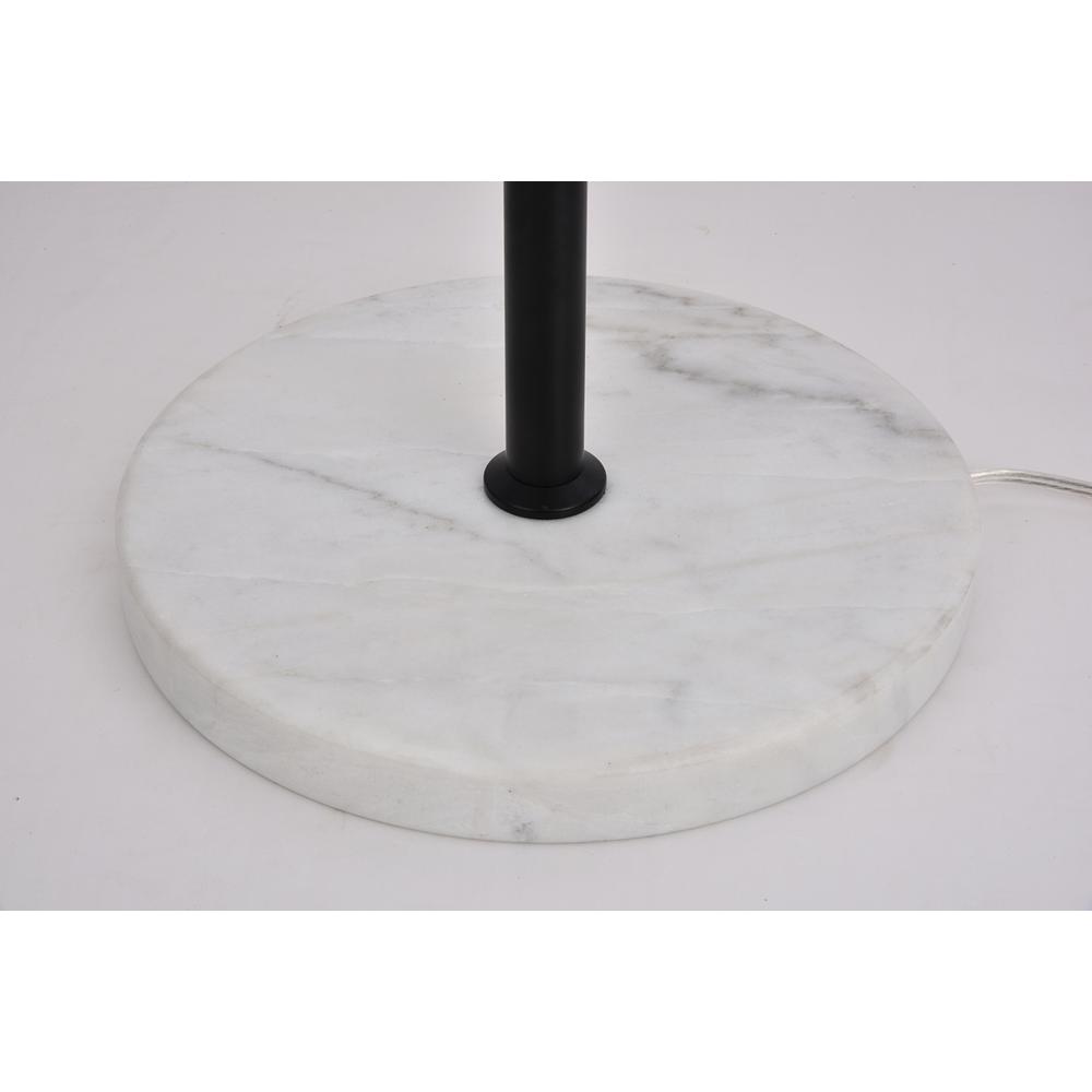 Eclipse 1 Light Black Floor Lamp With Frosted White Glass. Picture 5