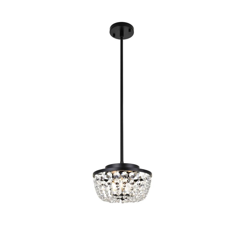 Gianna 10 Inch Pendant In Black. Picture 1