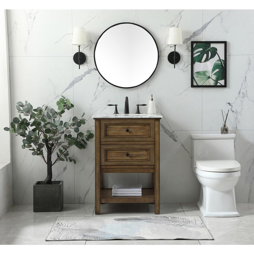 24 Inch Single Bathroom Vanity In Driftwood. Picture 4
