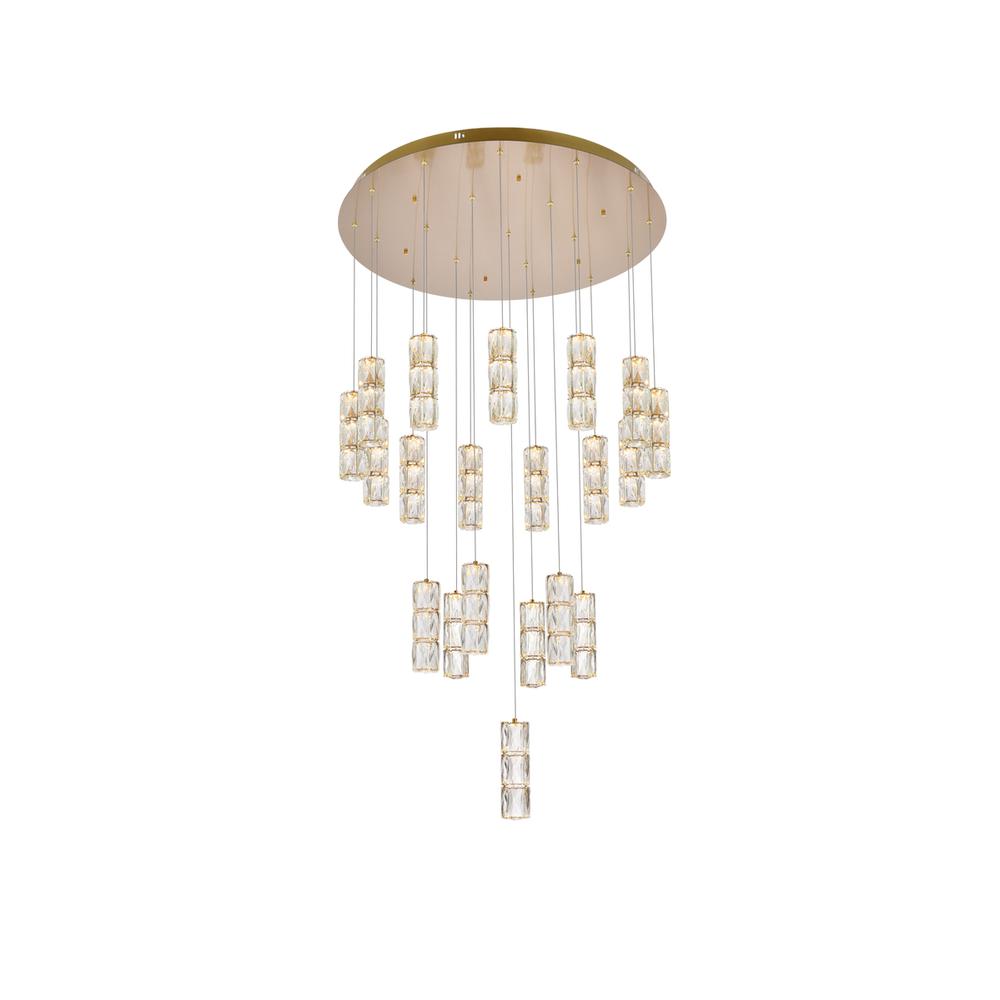 Polaris 38 Inch Led Chandelier In Gold. Picture 2