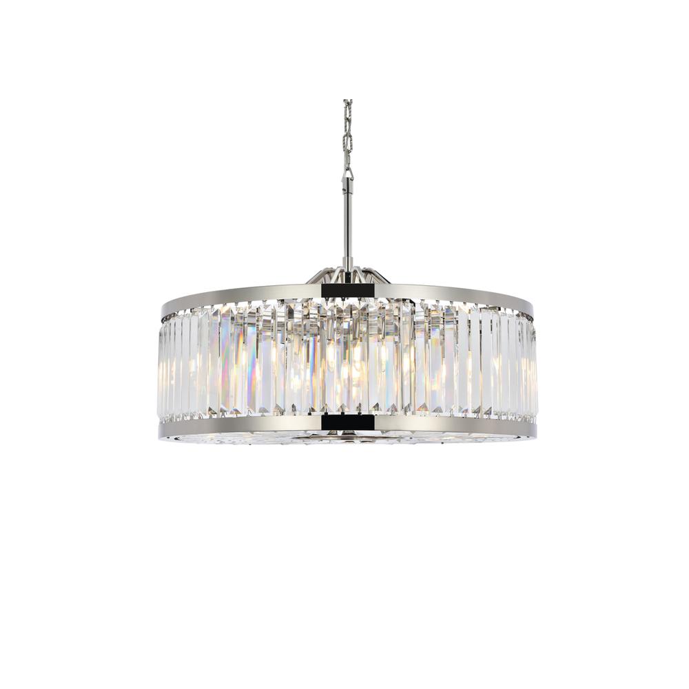 Chelsea 10 Light Polished Nickel Chandelier Clear Royal Cut Crystal. Picture 2