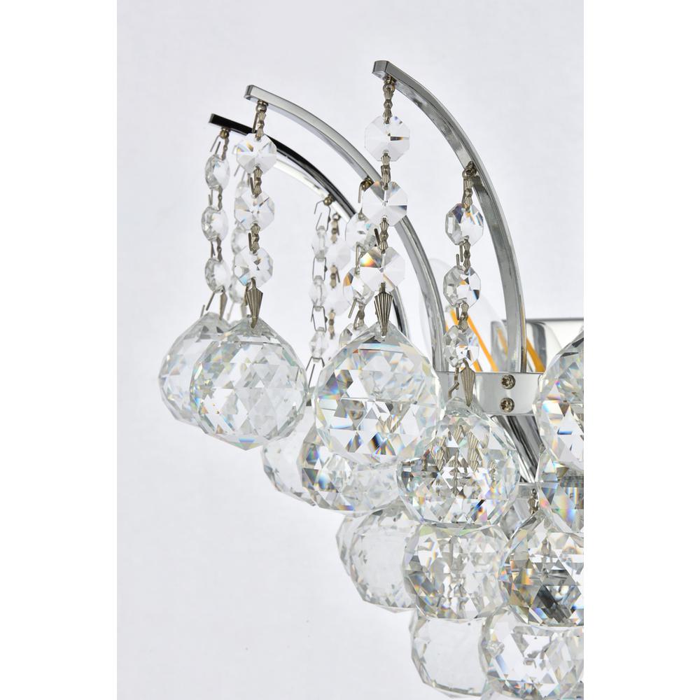 Victoria 3 Light Chrome Wall Sconce Clear Royal Cut Crystal. Picture 5
