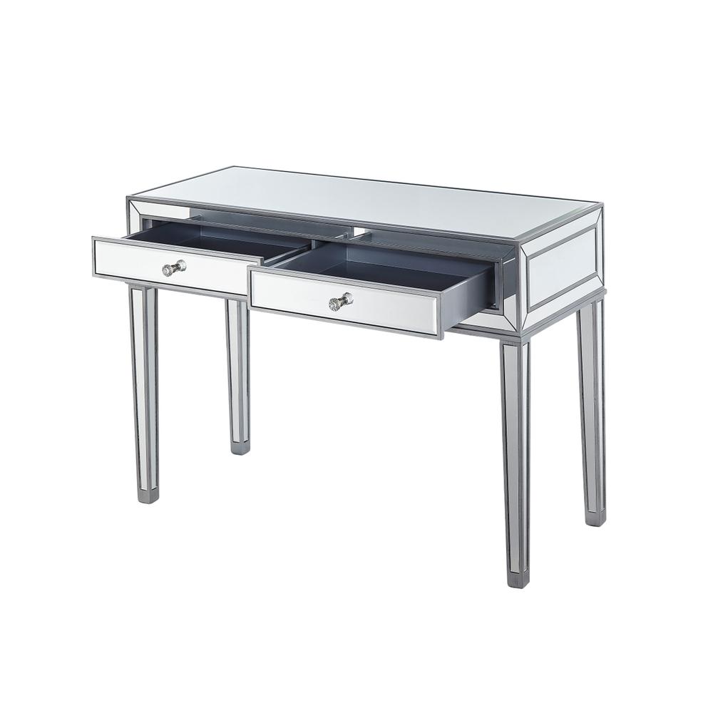 Desk 42In. W X 18In. D X 30In. H In Antique Silver Paint. Picture 2