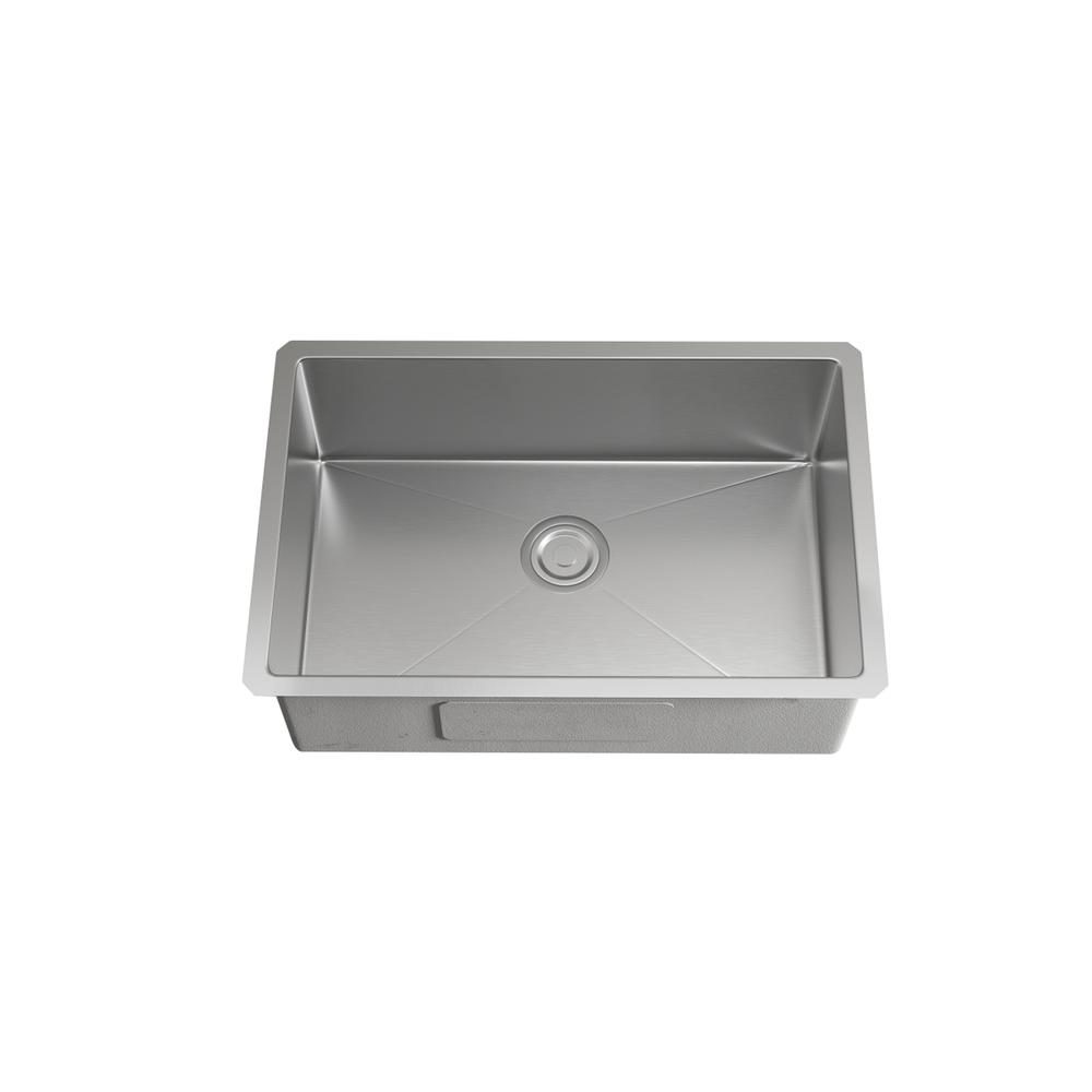 Stainless Steel Undermount Kitchen Sink L27''X W18'' X H10". Picture 1
