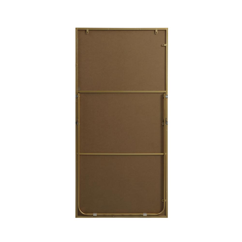Metal Frame Rectangle Full Length Mirror 30X60 Inch In Brass. Picture 9
