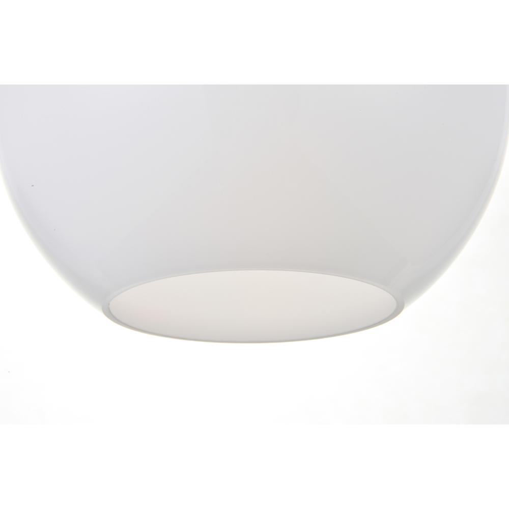 Baxter 1 Light Black Pendant With Frosted White Glass. Picture 4