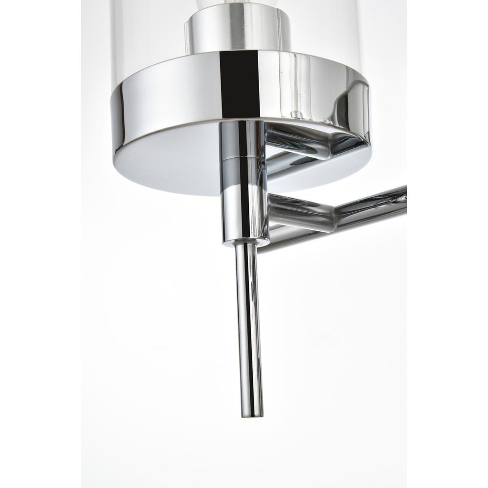 Benny 3 Light Chrome And Clear Bath Sconce. Picture 5