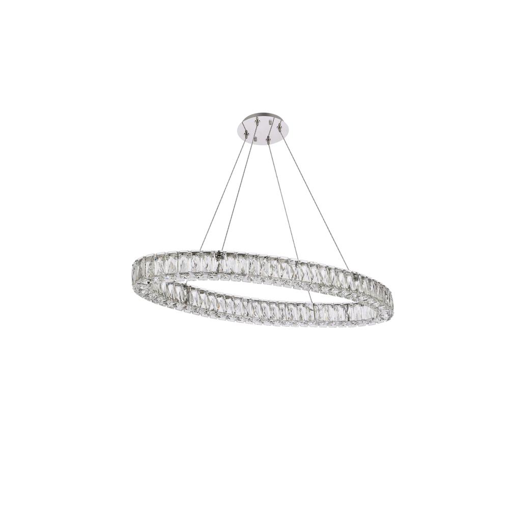 Monroe 36 Inch Led Oval Single Pendant In Chrome. Picture 6