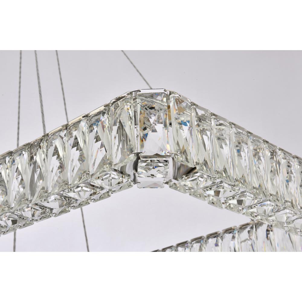 Monroe 42 Inch Led Double Rectangle Pendant In Chrome. Picture 5