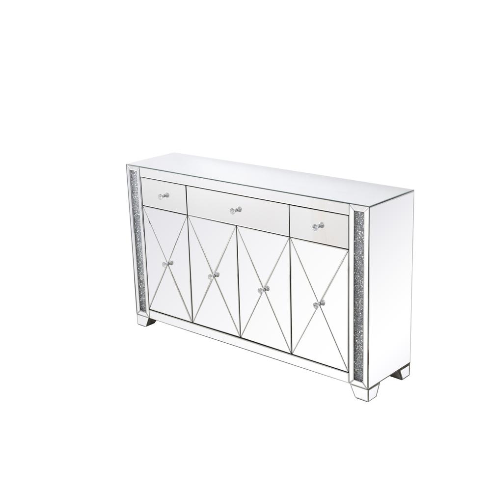 60 In Silver Crystal Mirrored Credenza. Picture 7