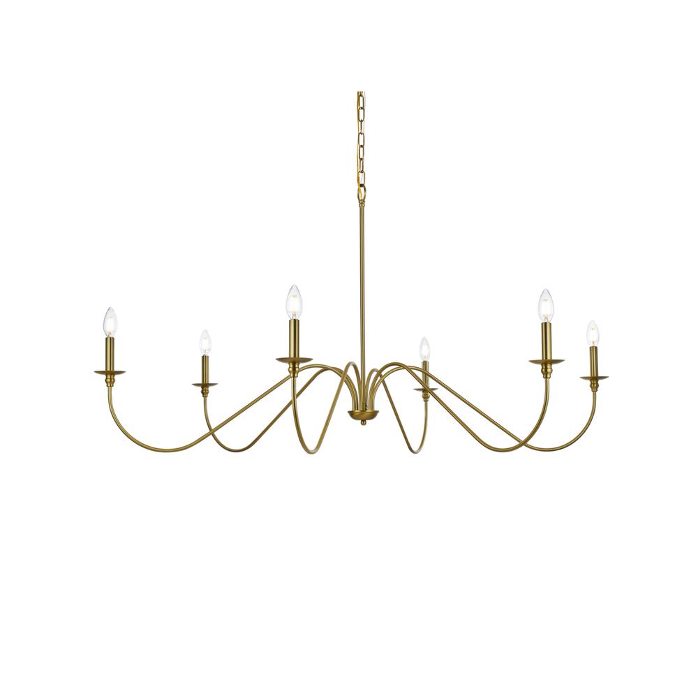 Rohan 54 Inch Chandelier In Satin Gold. Picture 2