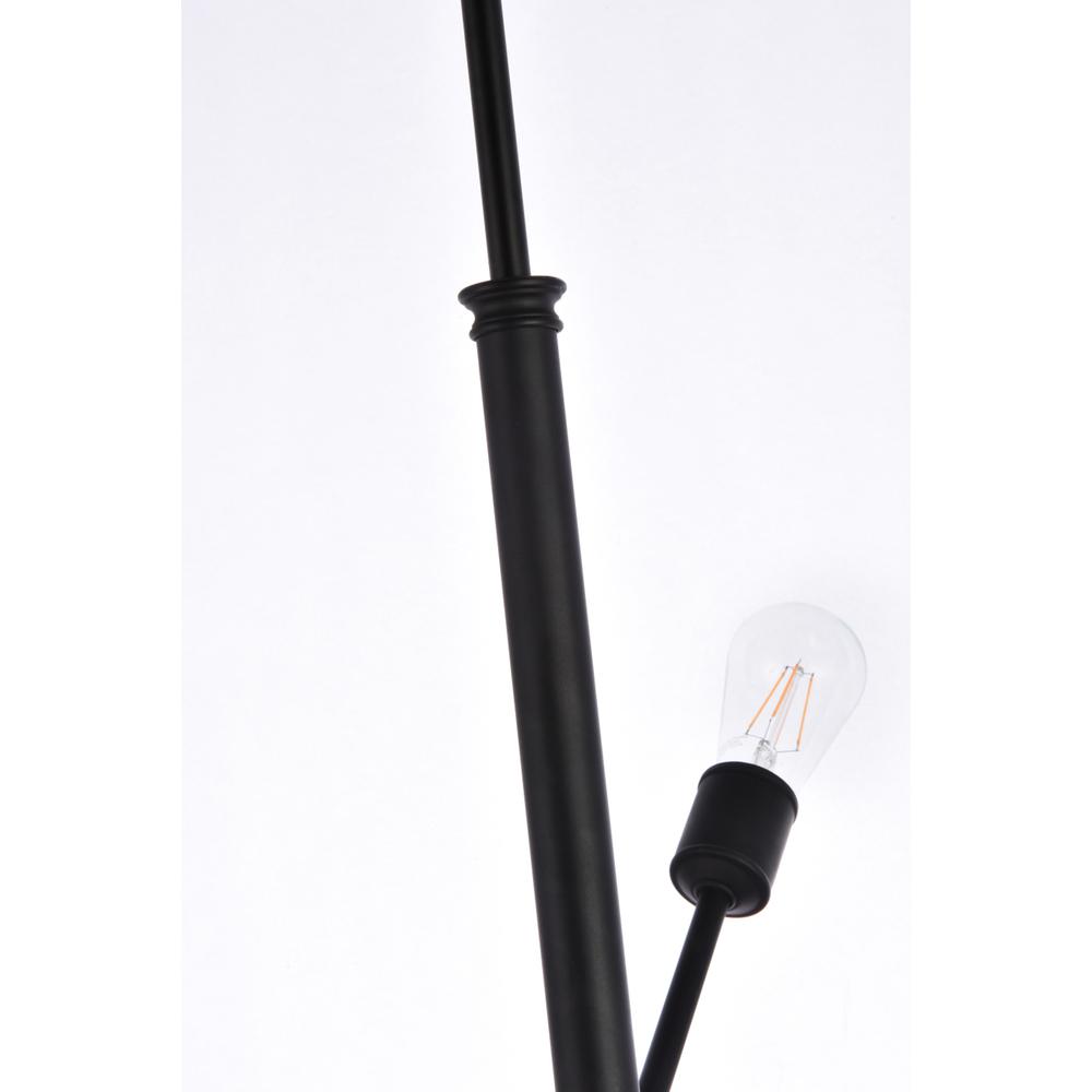 Axel 10 Lights Black Pendant With Hanging Rod. Picture 4