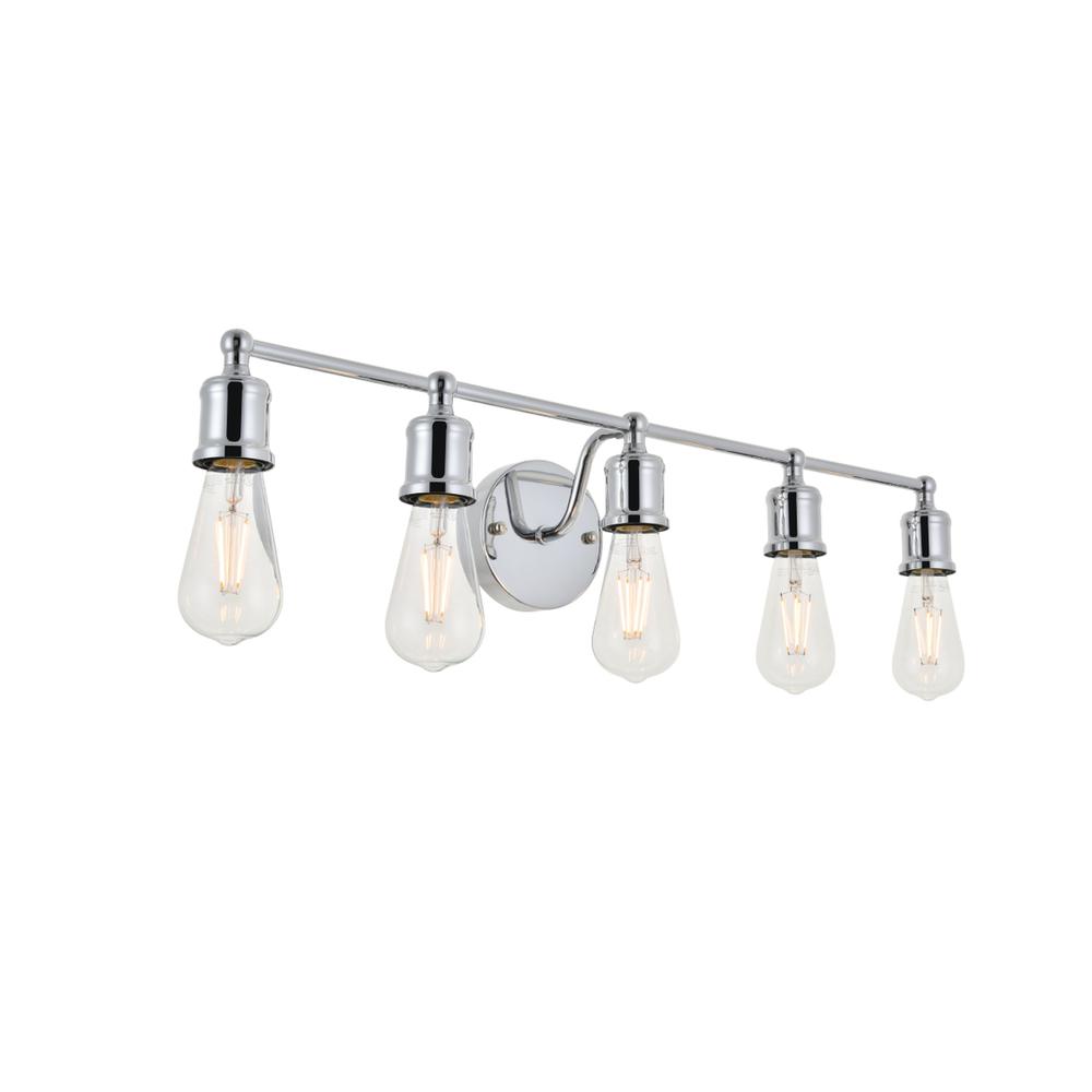 Serif 5 Light Chrome Wall Sconce. Picture 5