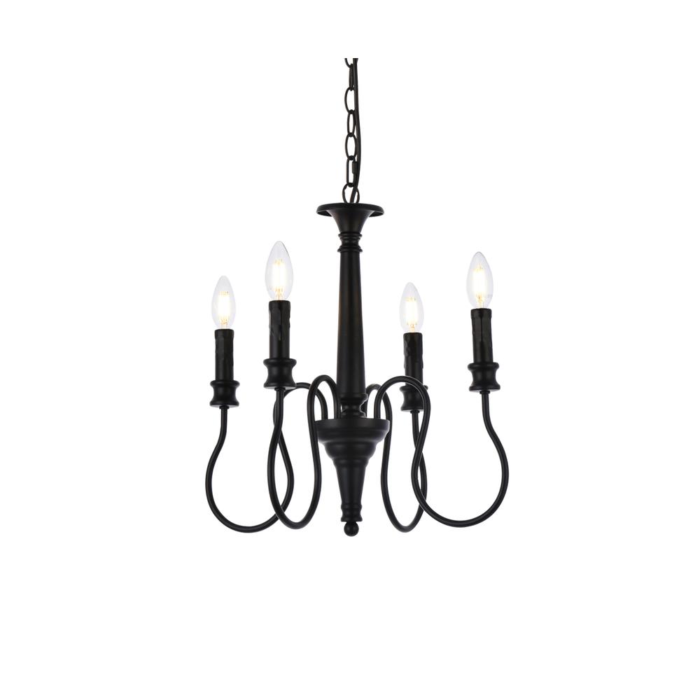 Flynx 4 Lights Pendant In Black. Picture 2