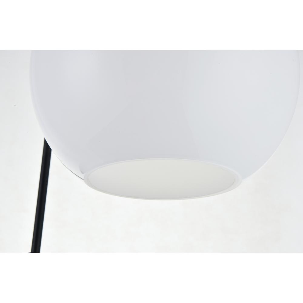 Baxter 3 Lights Black Pendant With Frosted White Glass. Picture 4