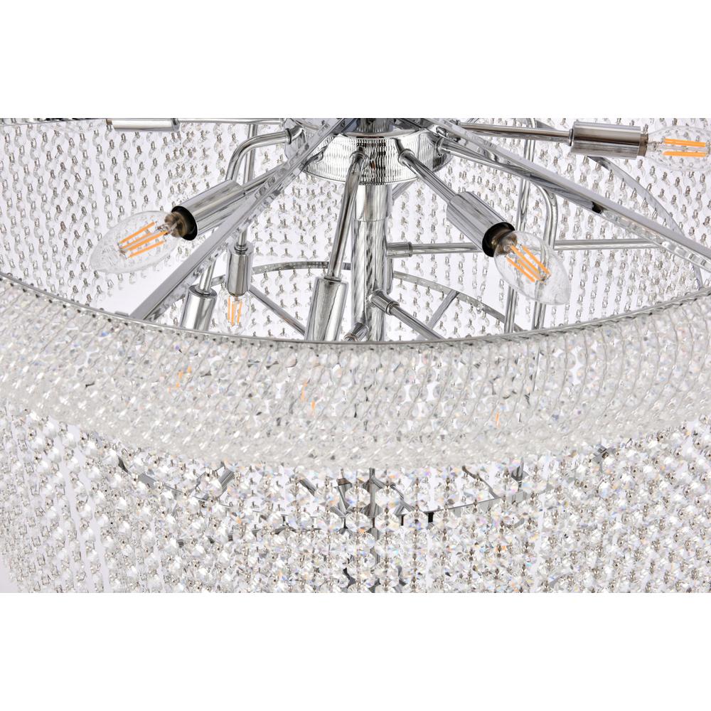Spiral 28 Light Chrome Chandelier Clear Royal Cut Crystal. Picture 4