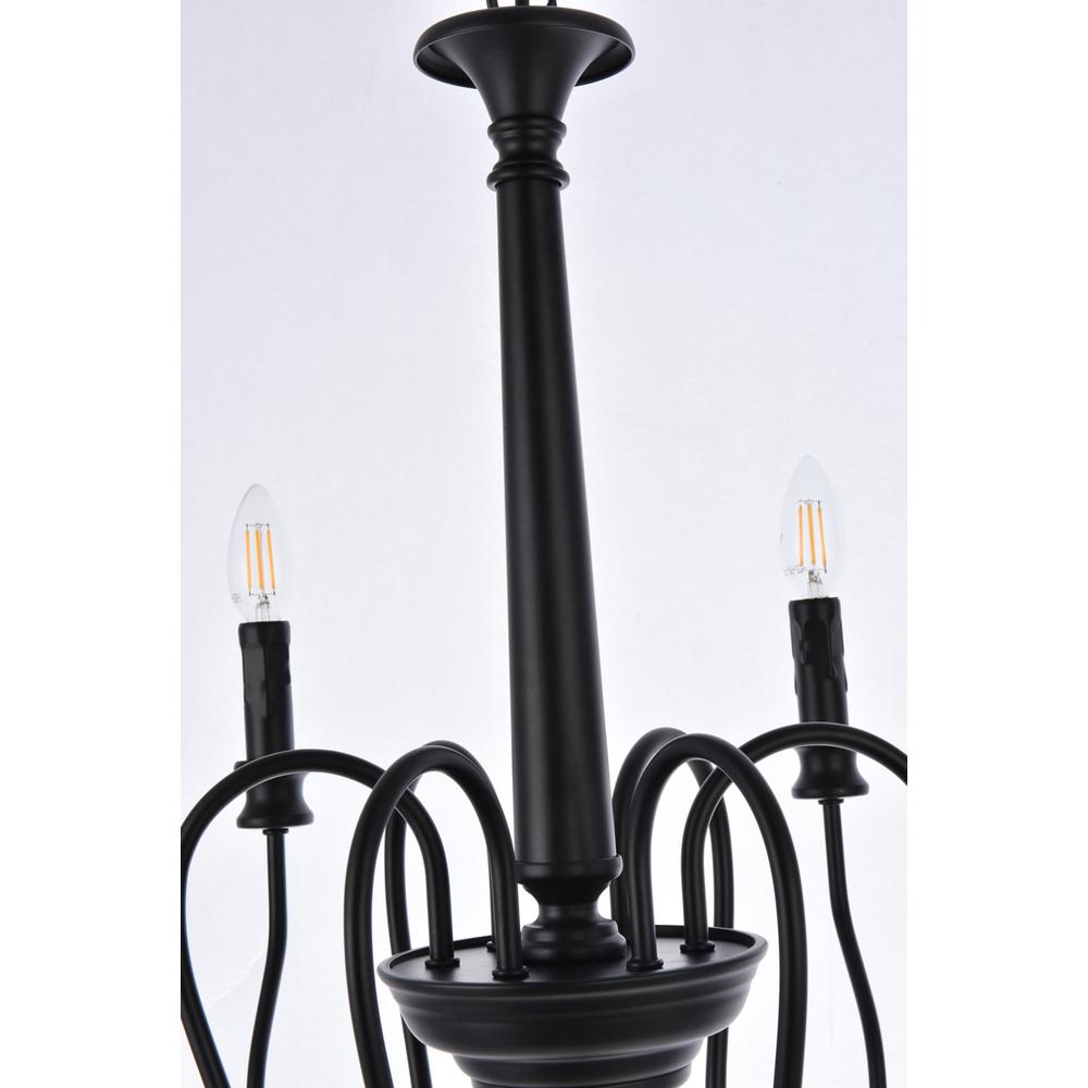 Flynx 6 Lights Pendant In Black. Picture 5