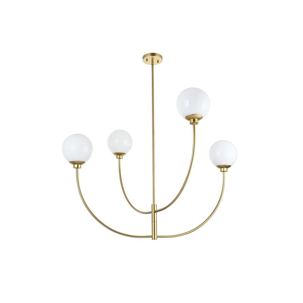 Nyomi 42 Inch Chandelier In Brass. Picture 6