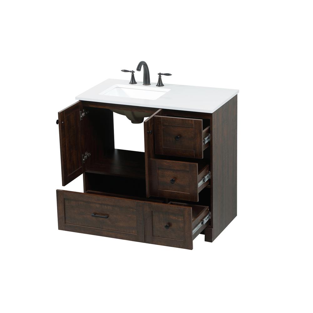 36 Inch Single Bathroom Vanity In Expresso. Picture 9