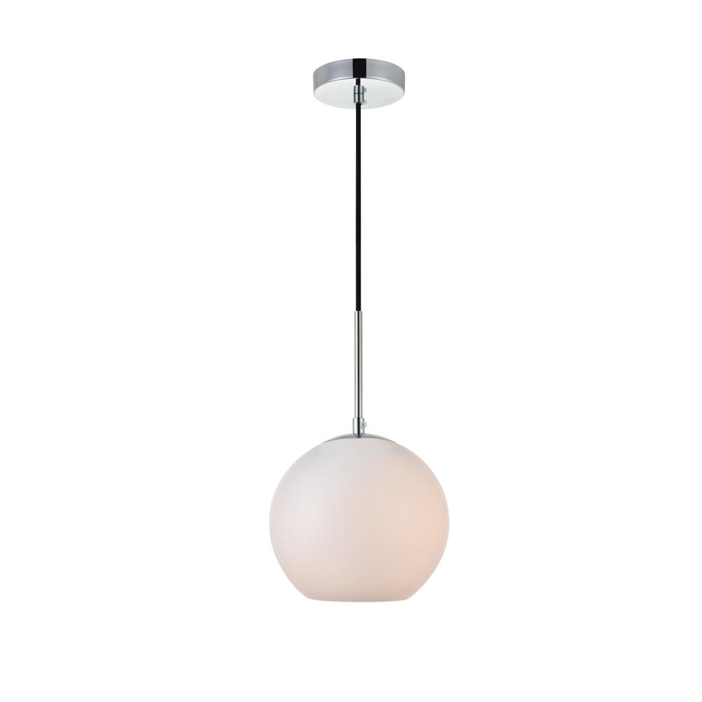 Baxter 1 Light Chrome Pendant With Frosted White Glass. Picture 1