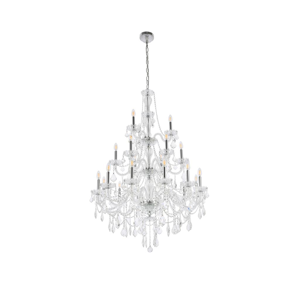 Giselle 21 Light Chrome Chandelier Clear Royal Cut Crystal. Picture 6