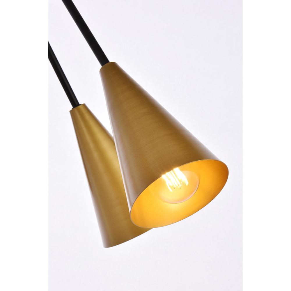 Casen 32 Inch Pendant In Black And Brass. Picture 3
