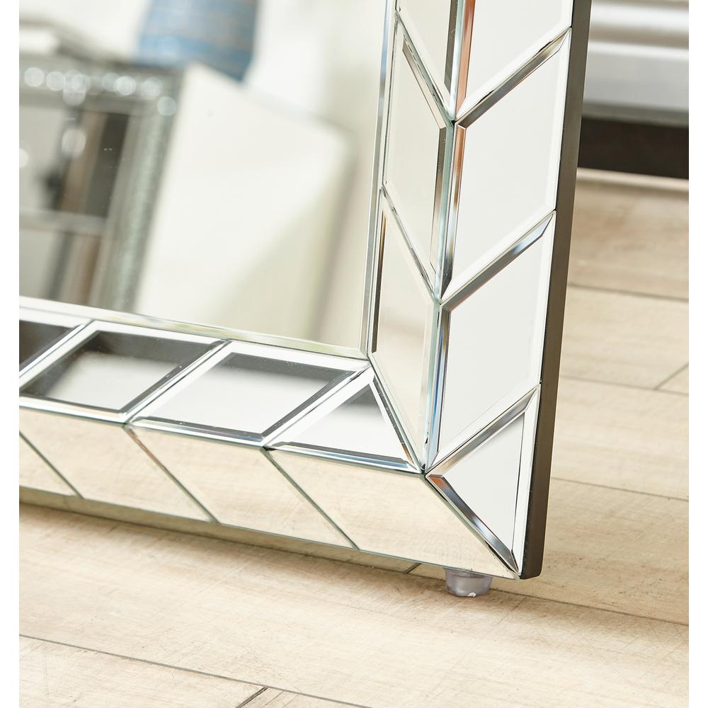 Sparkle 22 In. Contemporary Standing Full Length Mirror In Clear. Picture 4
