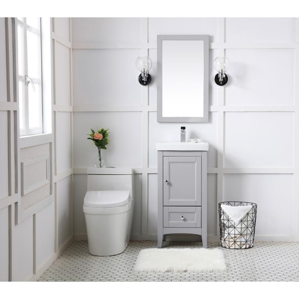 18 In. Single Bathroom Vanity Set In Grey. Picture 7