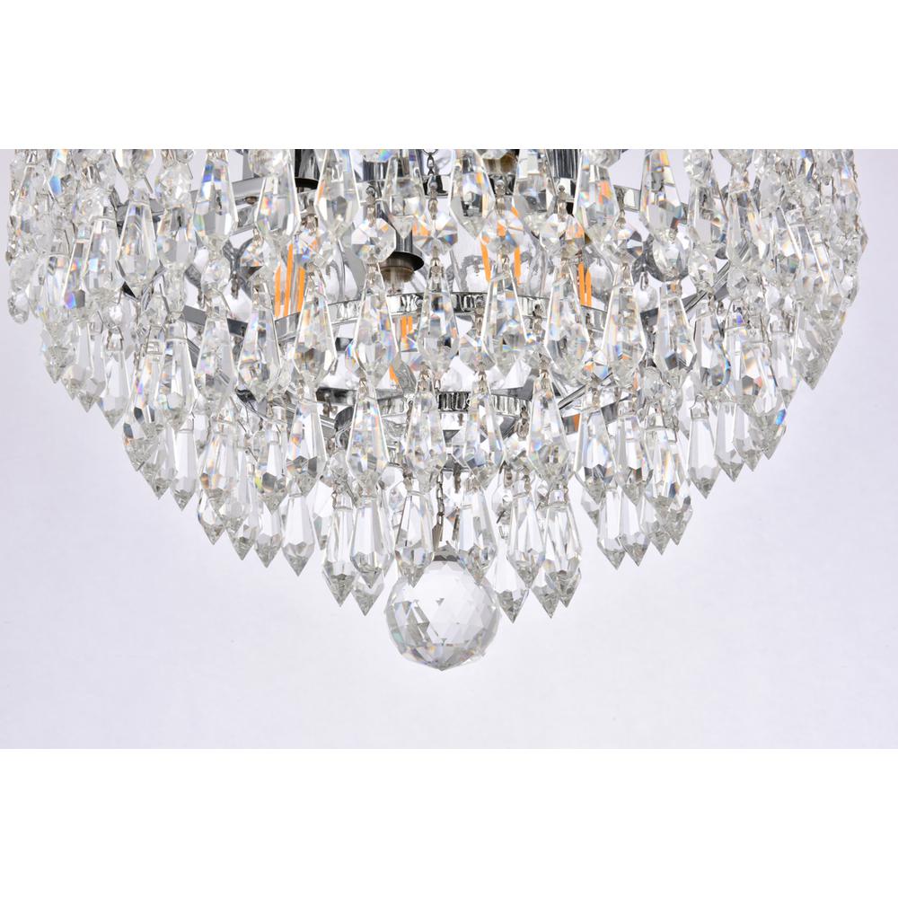 Century 4 Light Chrome Flush Mount Clear Royal Cut Crystal. Picture 3