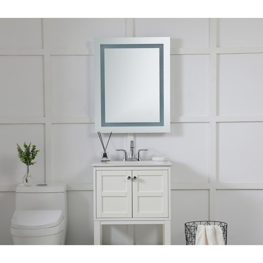 Led Hardwired Mirror Rectangle W24H30 Dimmable 5000K. Picture 2