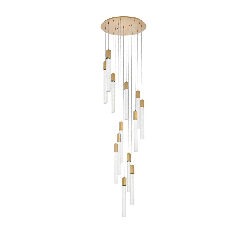 Weston 13 Lights Pendant In Satin Gold. Picture 6