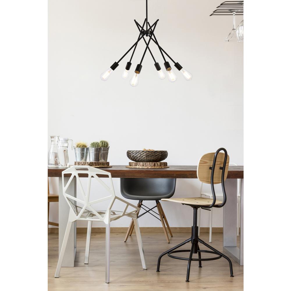 Lucca 23 Inch Pendant In Black. Picture 7